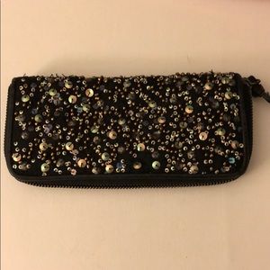 AllSaints sequin wallet
